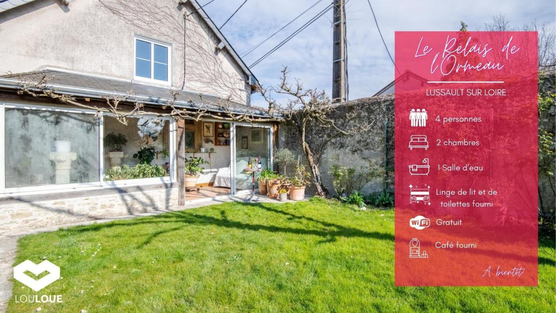 Le Relais De L'Ormeau - Charmant Gite Pour 4 Pers. Lussault-sur-Loire Kültér fotó